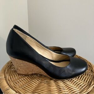 Arnold Churgin Leather Wedge Heels